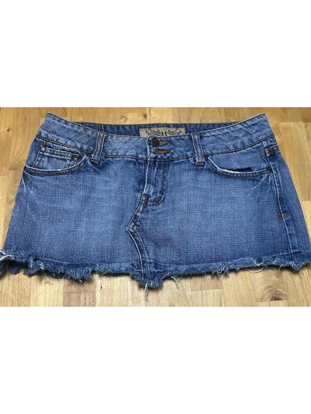 Hint Jeans Women’s 7 Micro Mini Skirt Y2k 90's Grunge Streetwear Vintage